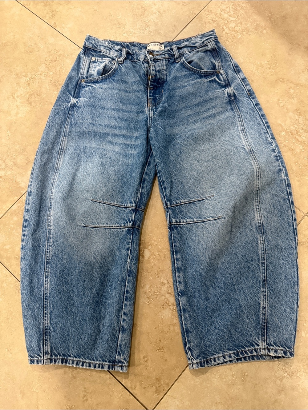 We The Free Relaxed Baggy Jeans - Blue Wash